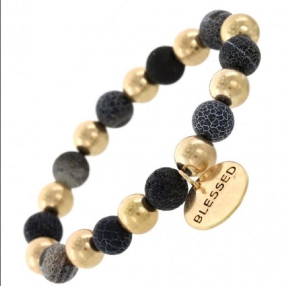 𝅺BLESSED Charm stretch bracelet - Picture 1 of 1